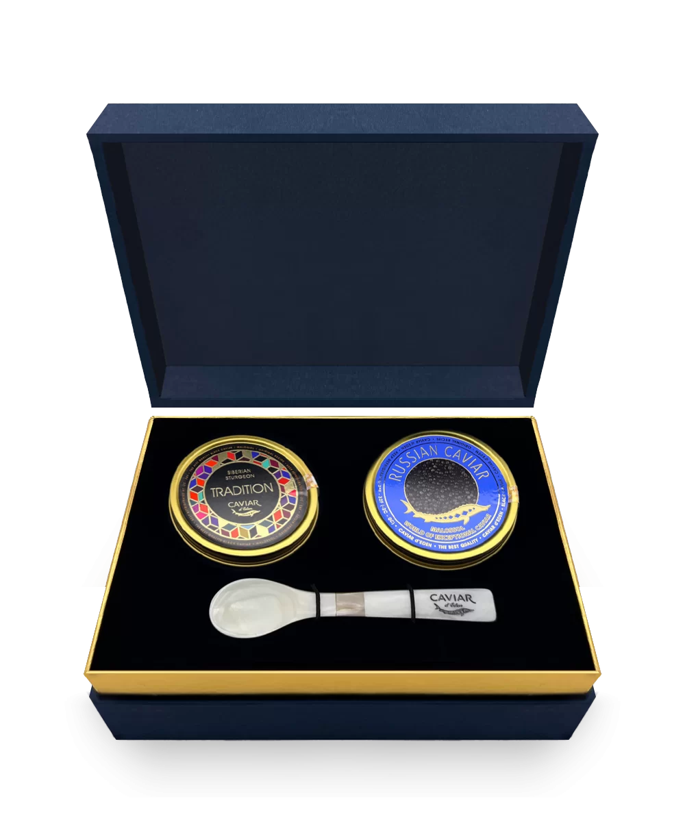 Black caviar gift box